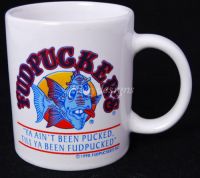 FUDPUCKER'S Pucked Coffee Mug Vintage 1990